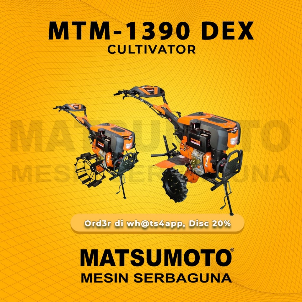 MATSUMOTO MESIN CULTIVATOR TRAKTOR MINI DENGAN KOPLING MTM 1390 DEX