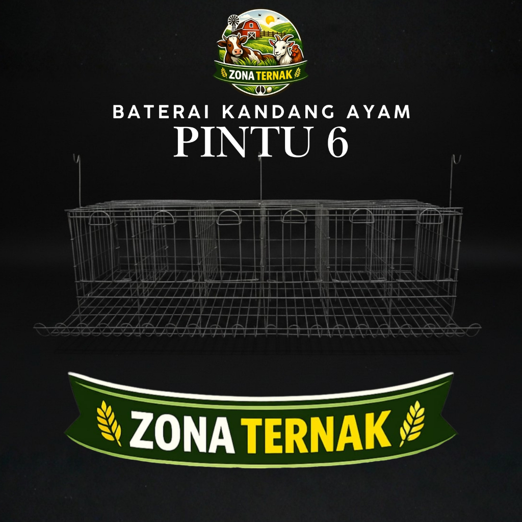 KANDANG AYAM PETELUR 6 PINTU BATERAI GALVANIS
