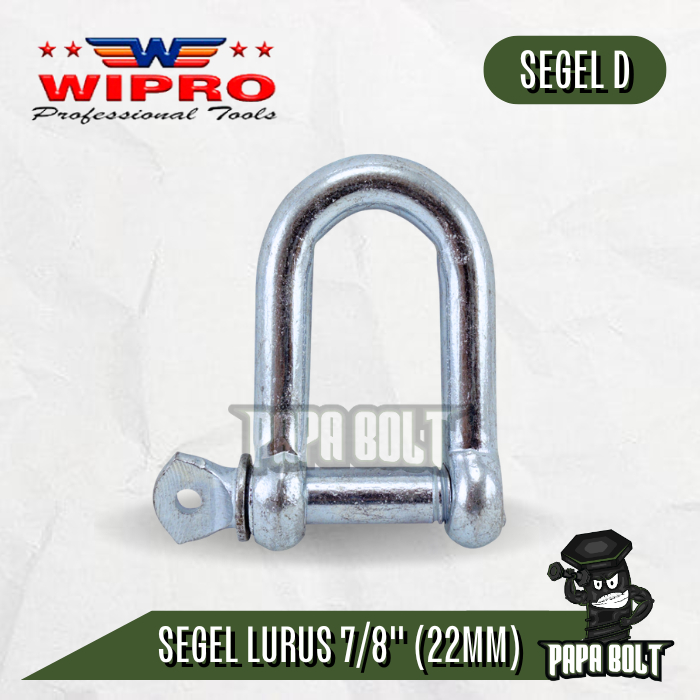 Segel D M22 / 7/8" / Segel Lurus / Shackle D 22mm