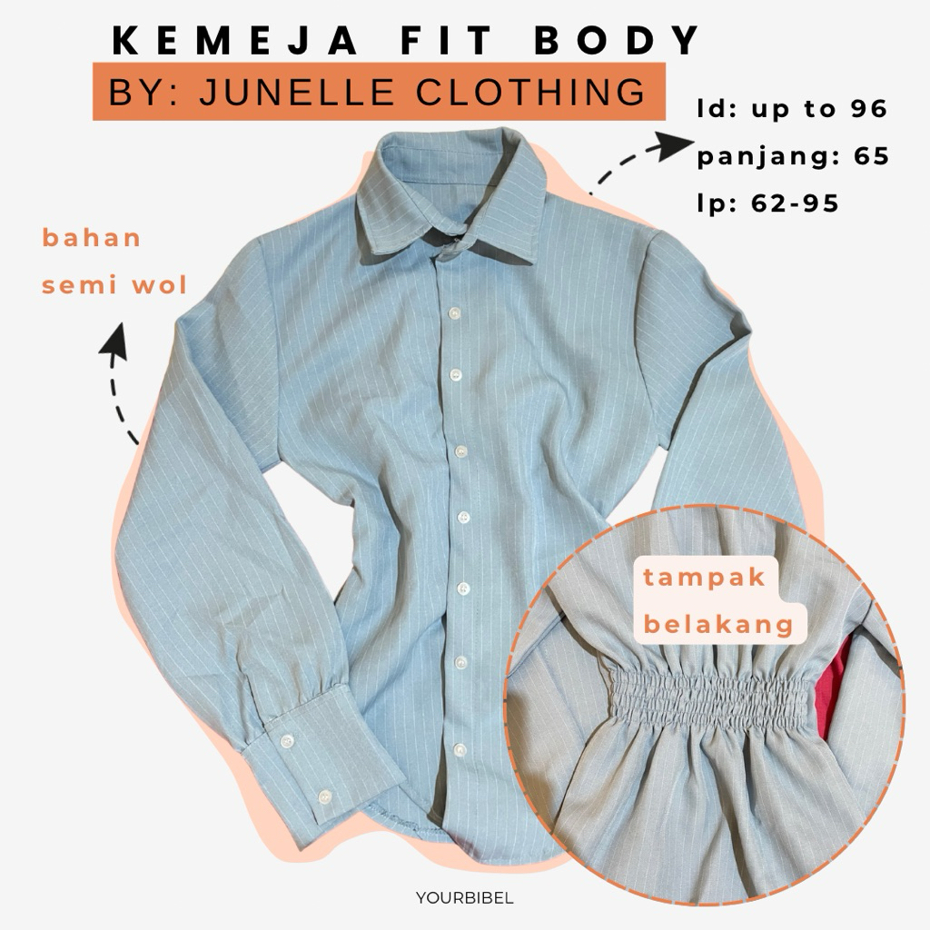 kemeja fit body - preloved