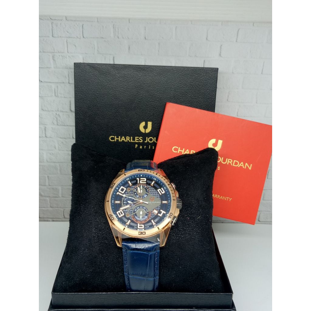 Jam tangan analog pria CHARLES JOURDAN CJ1046-1585c Garansi resmi original 1thn