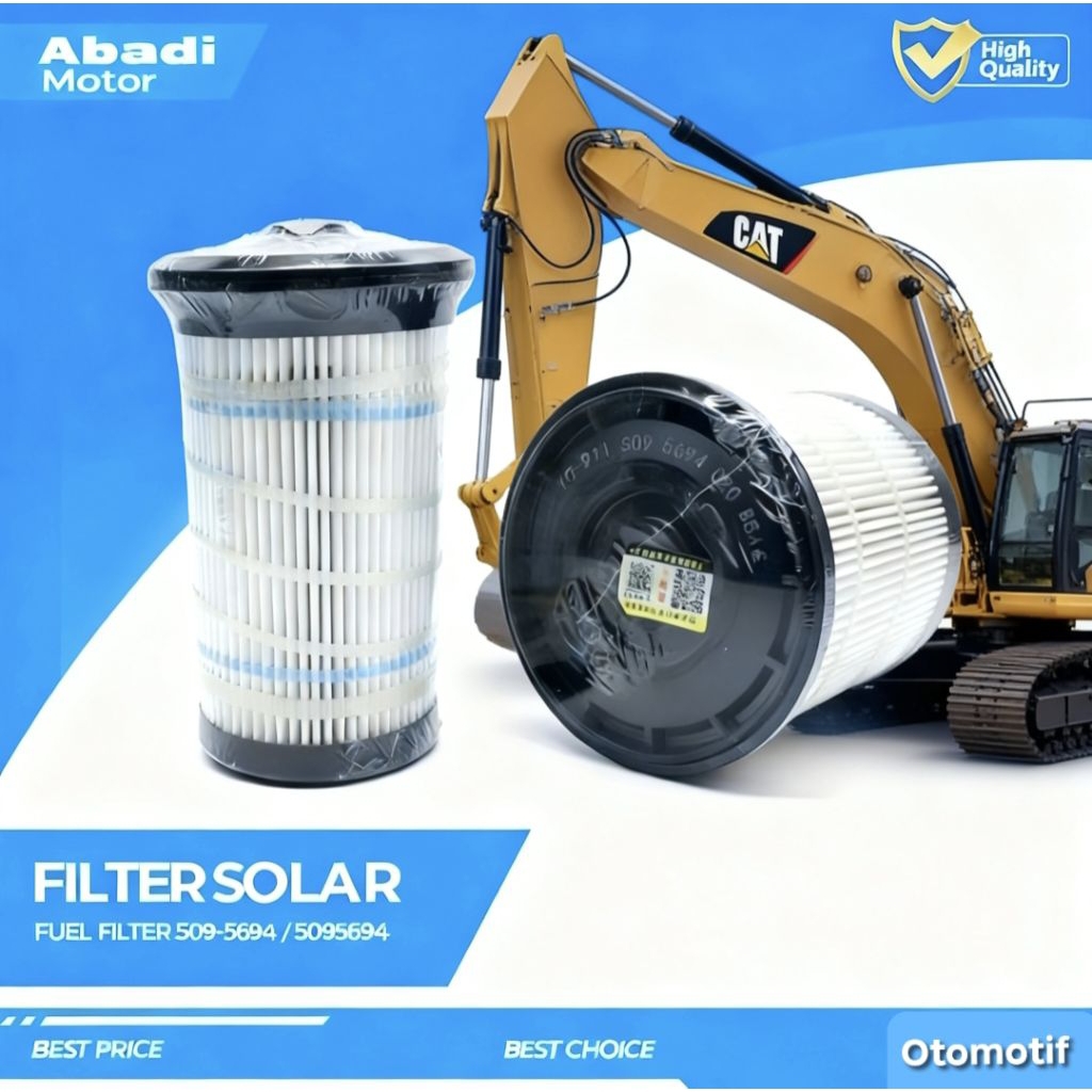 Fuel Filter Caterpillar Excavator PN 509-5694 5095694 Saringan Solar High Quality