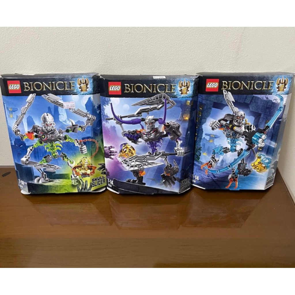 Lego Bionicle 70791 Skull Warrior ,Skull Slicer & Lego Bionicle Skull Basher