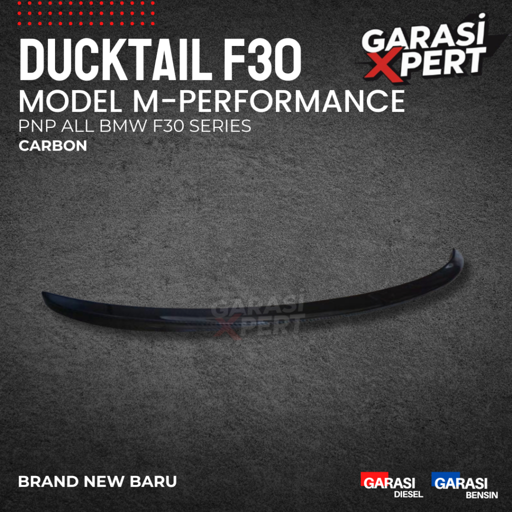 DUCKTAIL SPOILER BMW F30 MODEL M PERFORMANCE STYLE CARBON