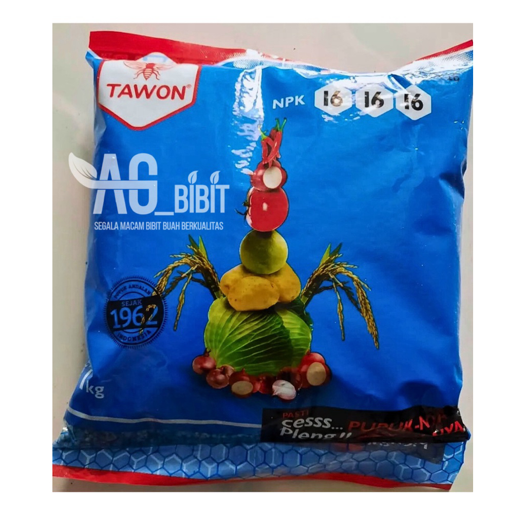 PUPUK NPK 16 16 16 CAP TAWON UNTUK PEMBUNGAAN DAN PEMBUAHAN - reepack 100g