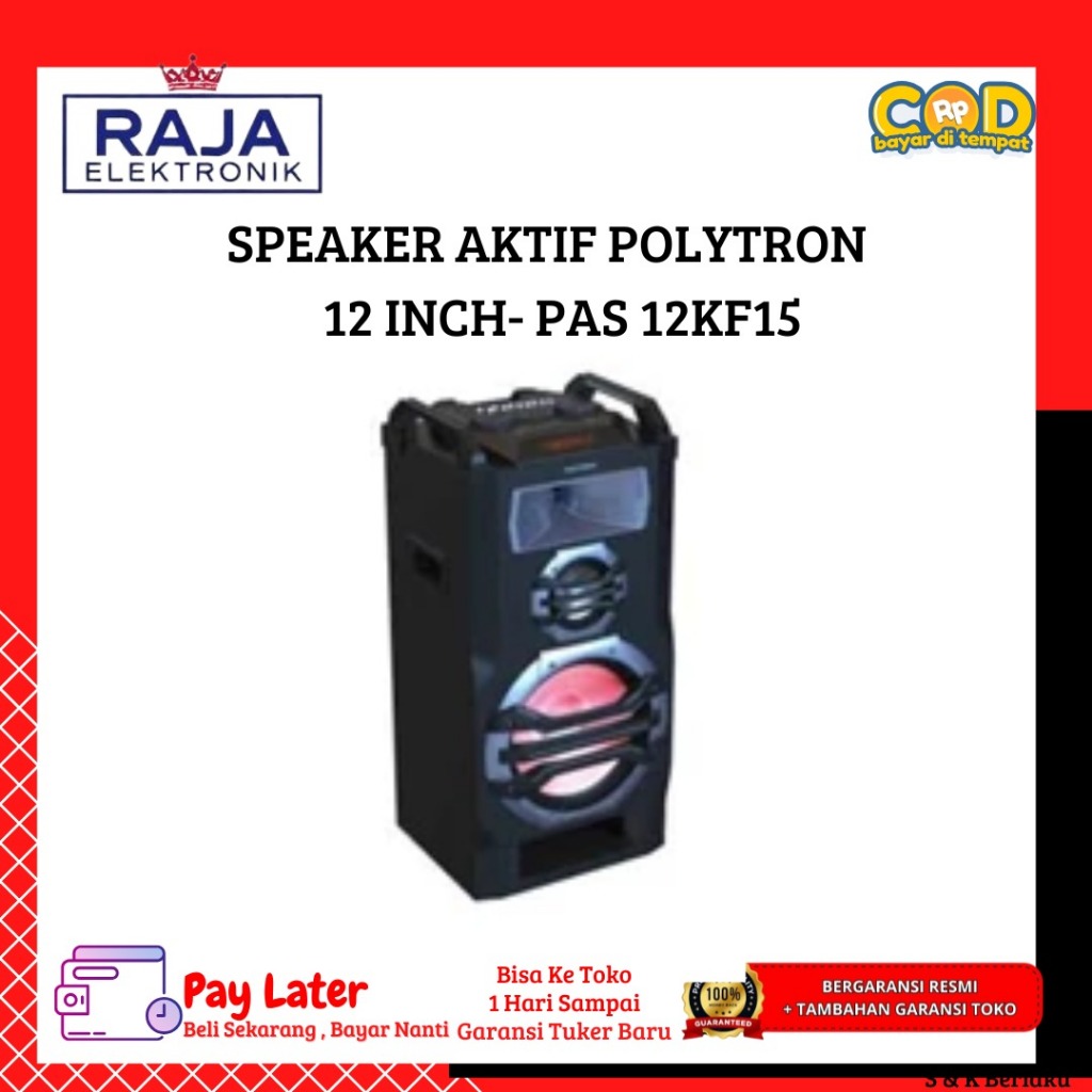SPEAKER AKTIF POLYTRON PTS 12KF15 GARANSI RESMI