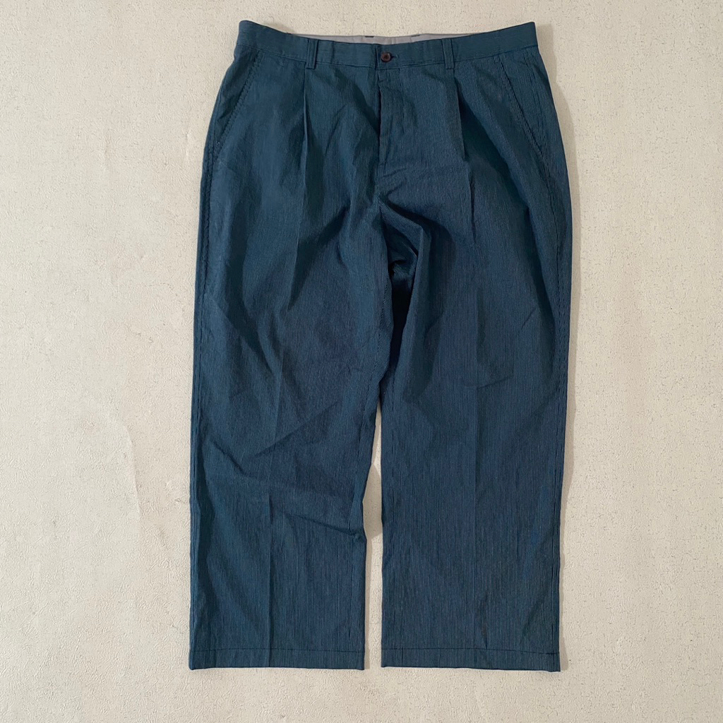 celana formal wide fit lyle&scott stripe navy black