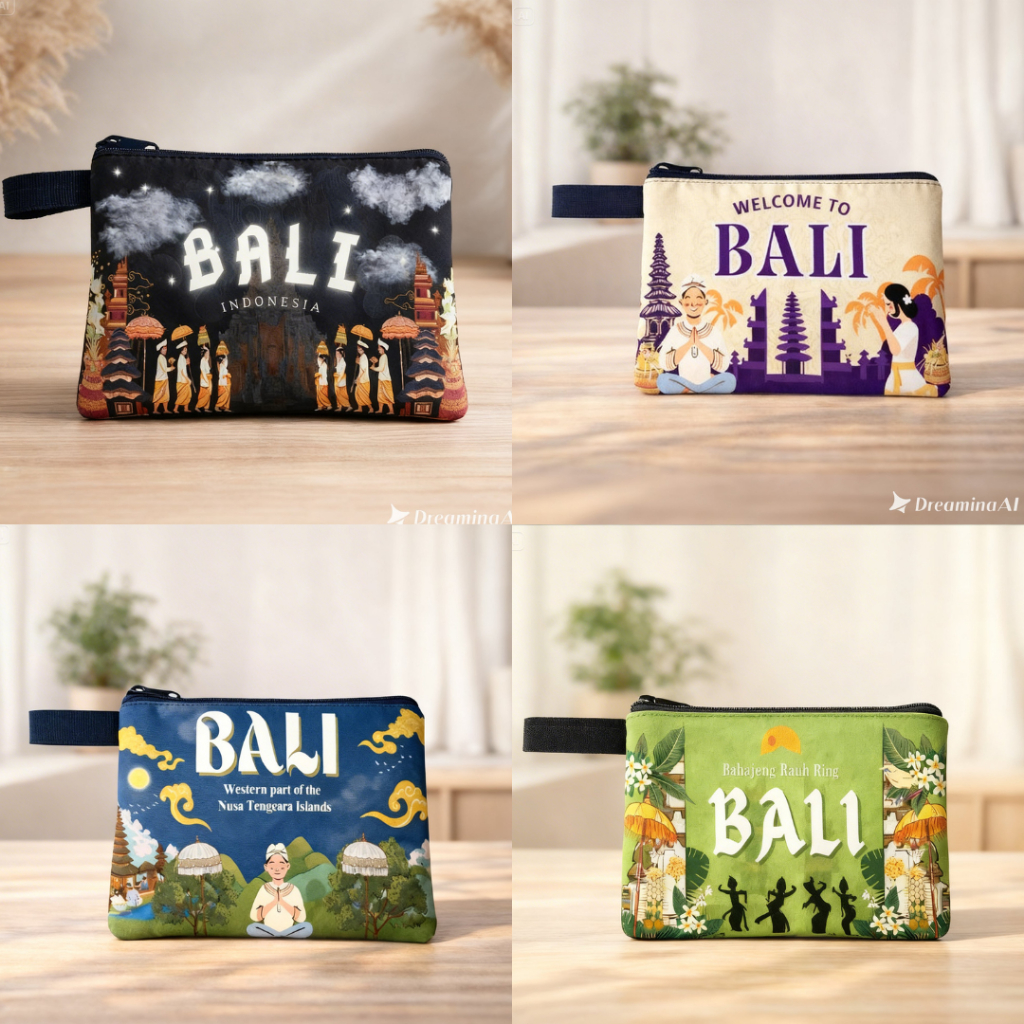 [GROSIR] Dompet Pouch Mini Wanita Hari Nyepi Bali | Dompet Pouch Multifungsi Simpel Resleting Oleh O