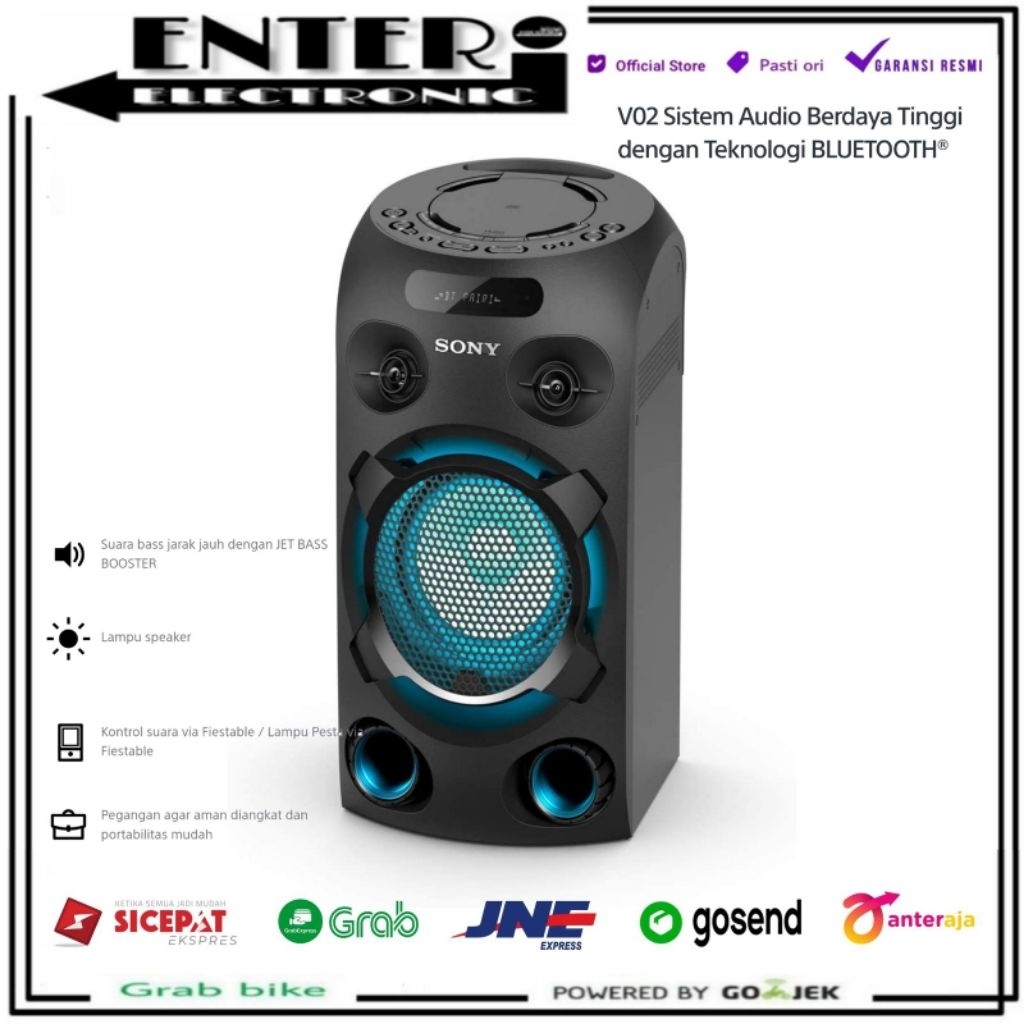 SONY MHC V02 - AUDIO PARTY SPEAKER PORTABLE KARAOKE BLUETOOTH MHCV02