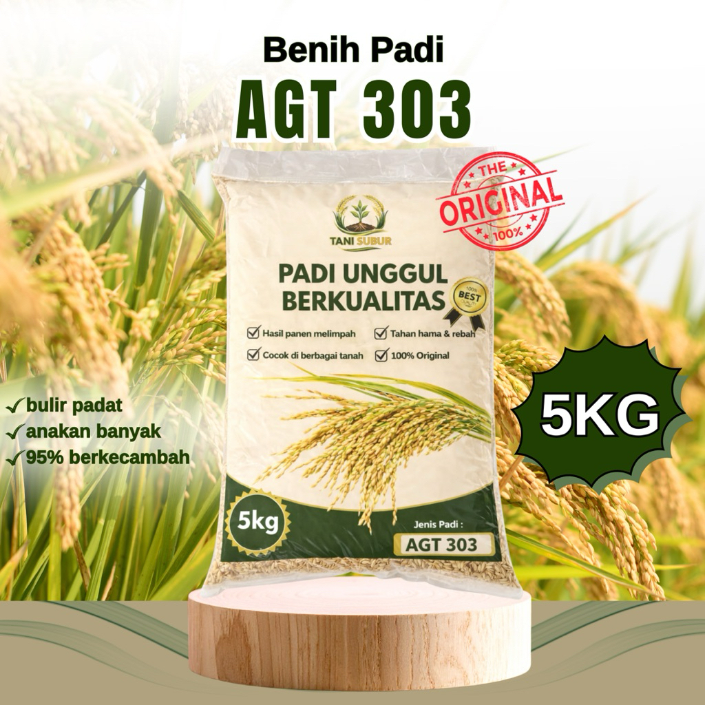 Benih padi AGT 303 kemasan 5kg original