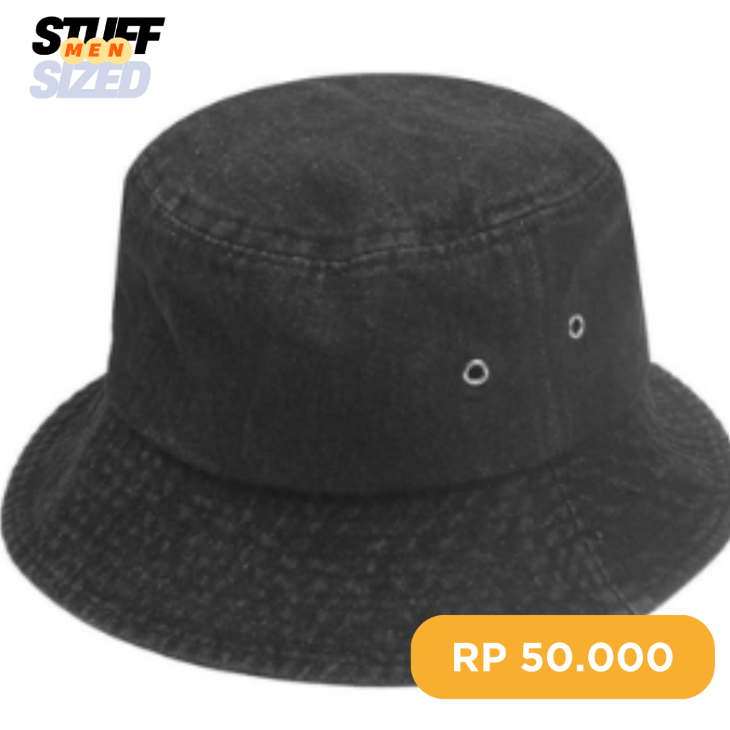 KKV - OHSOME - OHGO Topi Bucket Hat Fashion Korean Style One Day Fisherman's Hat/bucket hat - Denim 