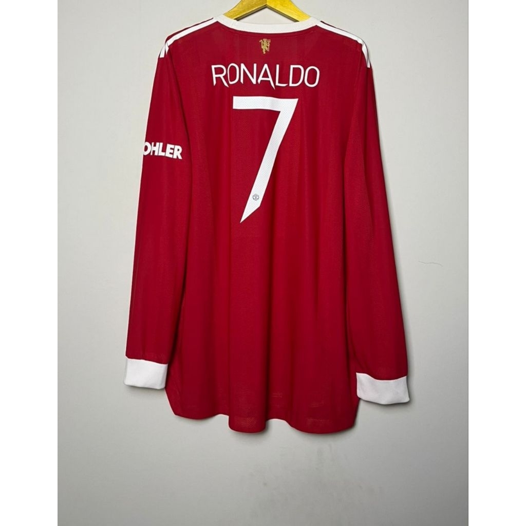 Jersey Manchester United Home 2021 2022 Long Sleeve Player Issue Cristiano Ronaldo Size 2XL (81-83x6