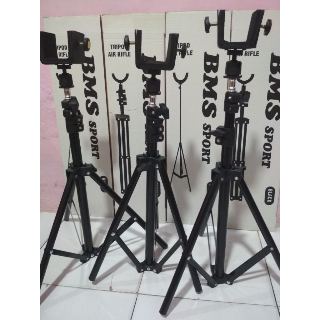 Tripod Senapan dengan Kepala Adjustable 360 Derajat - Warna Hitam