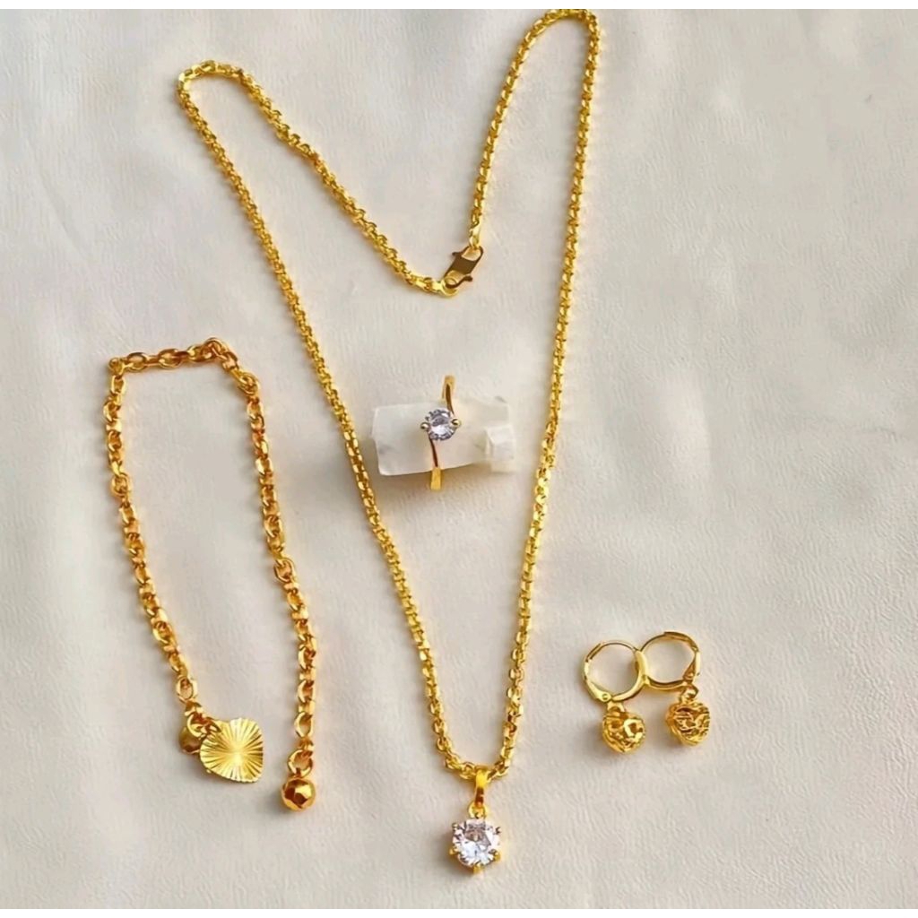 [NO0068] SET PERHIASAN MEDAN GOLD LAPIS EMAS 24K ANTI LUNTUR