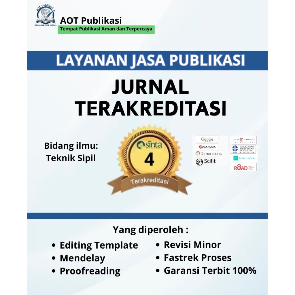 Publikasi Artikel Sinta 4 Teknik Sipil