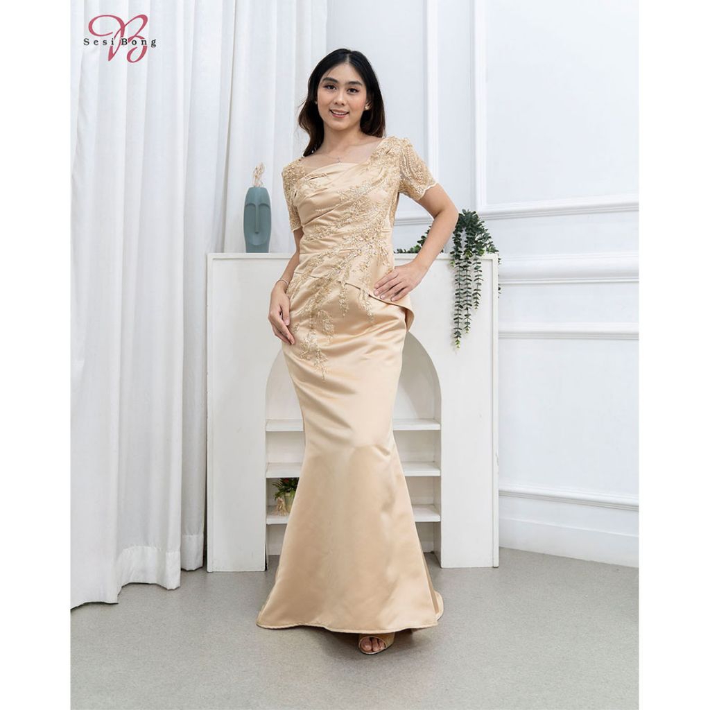 Gaun Pesta 1150 Champagne Gold