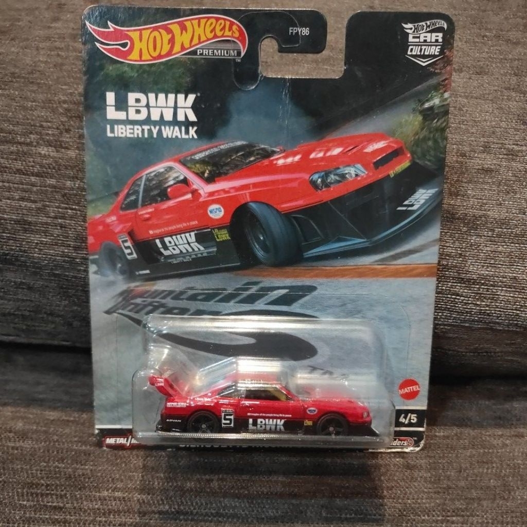 Hotwheels LBWK Nissan GTR R34 Merah Mountain Drifter FREE PROTEKTOR