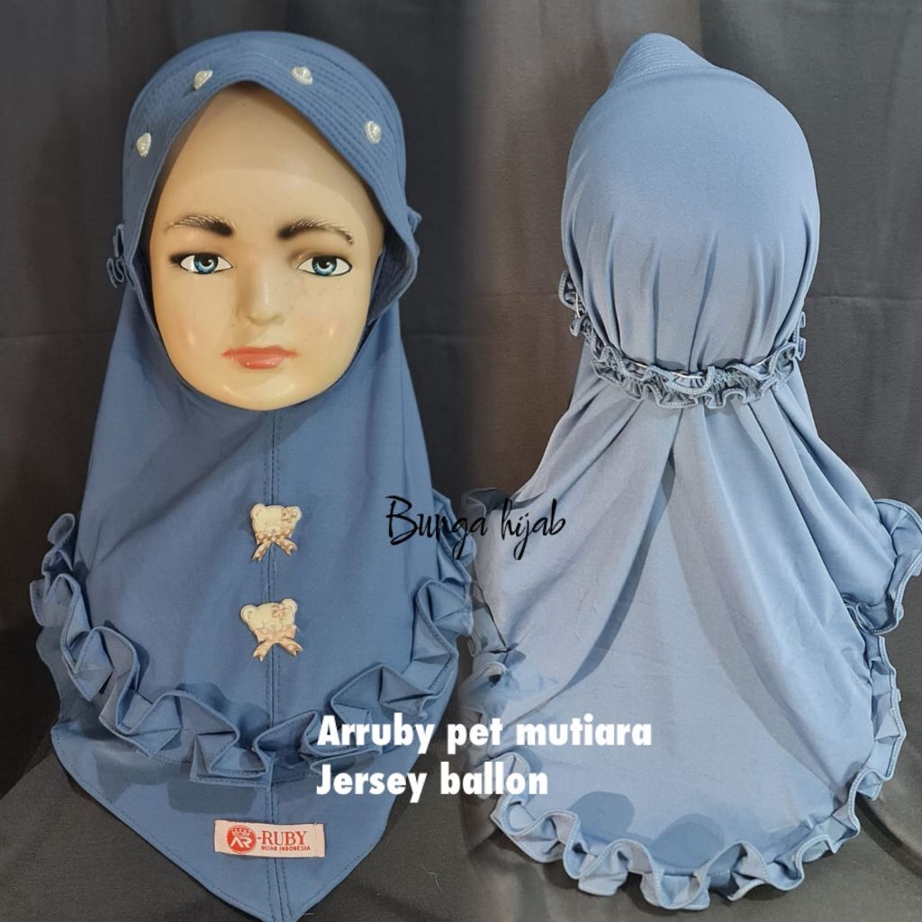 AR RUBY HIJAB ANAK PET MUTIARA TALI BONEKA REMPEL STRADA by BUNGA HIJAB