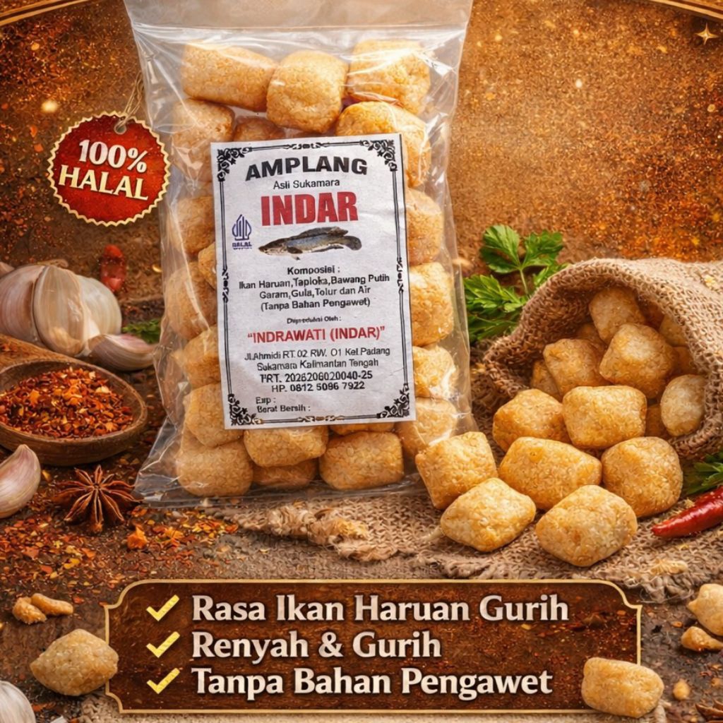 KERUPUK AMPLANG IKAN HARUAN / GABUS ENAK, RENYAH, ASLI RESEP KALIMANTAN