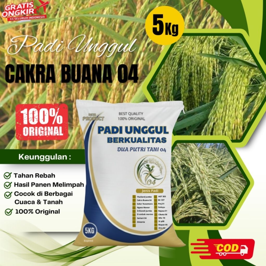 BIBIT PADI UNGGUL CAKRABUANA 04 KEMASAN 5KG