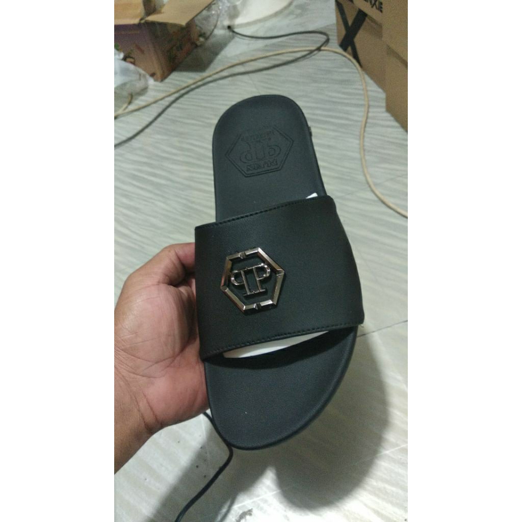 PROMO,,,SANDAL KULIT PRIA SLOP RHPSL, ARMANY, PP,DLL TERBARU COD