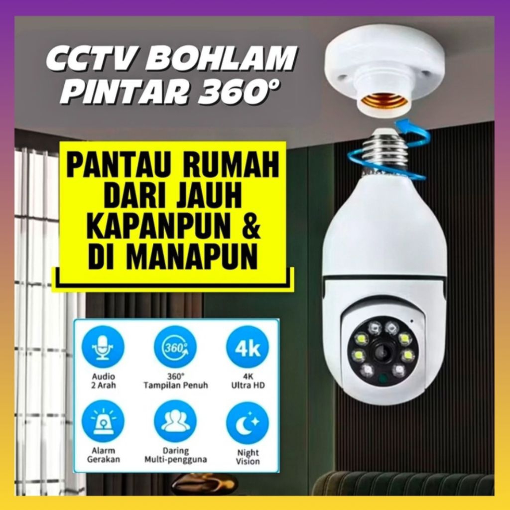 CCTV Bohlam Pintar | Lampu Kamera CCTV