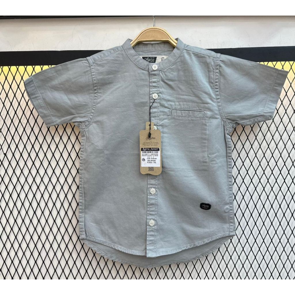 AGERA JUNIOR-(KEMKO) Kemeja Koko Anak Laki-Laki Lengan pendek Full Kancing Soft Katun Agera junior