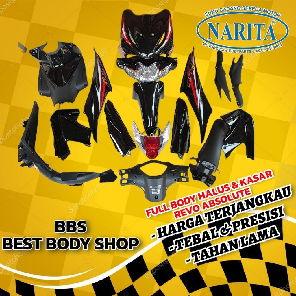 Full Cover Body Honda Revo Absolute 110 | Full Set Bodi Revo Absolute 110