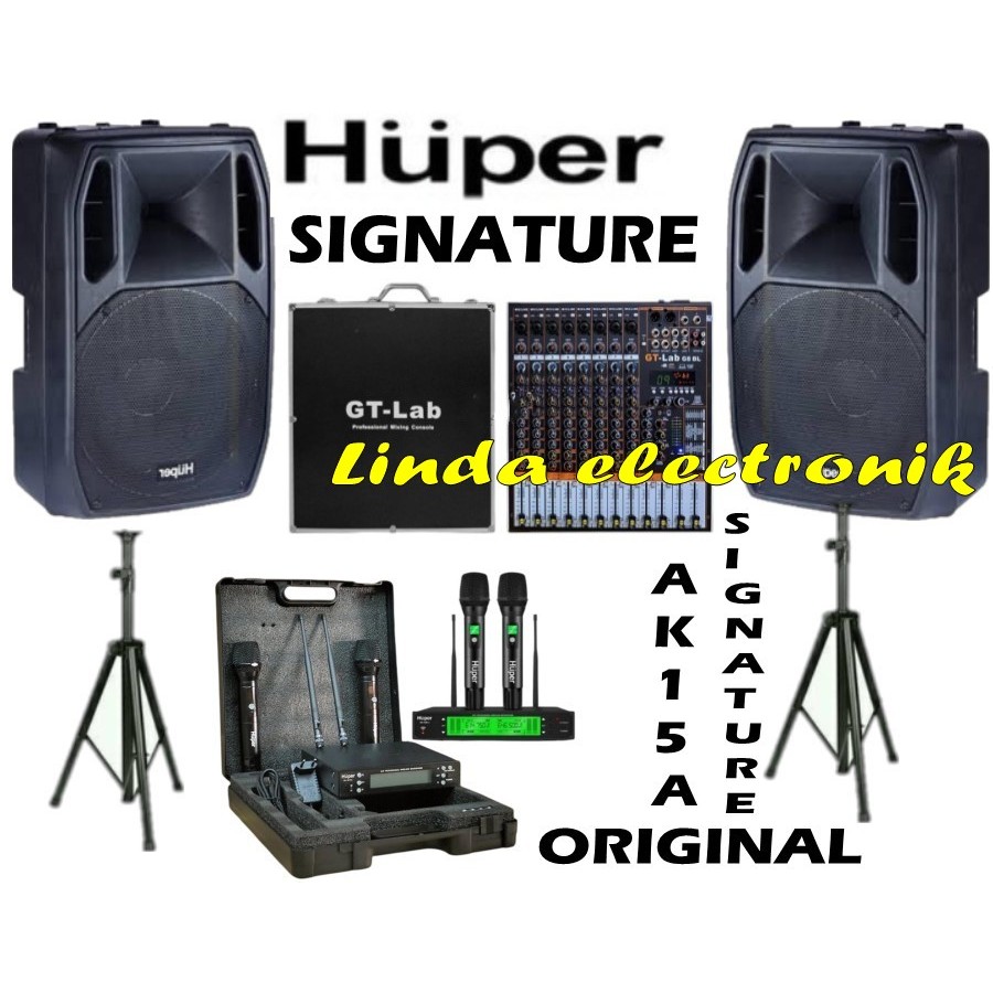 paket sound system huper ak15a signature gt lab 8 8 ch sk18pro original