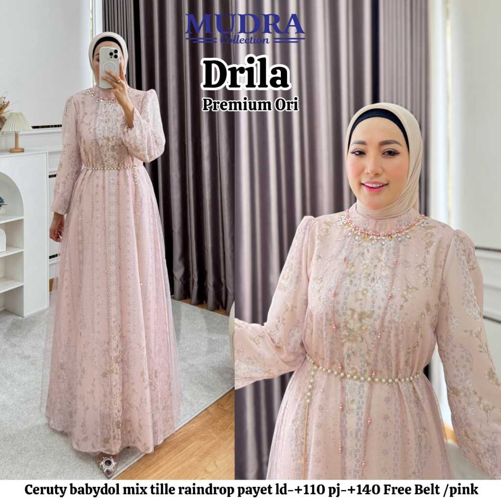 Gamis Mudra Collection / Gamis Terbaru / Gamis Wanita / Gamis Premium / Drila / Mudra Hijab