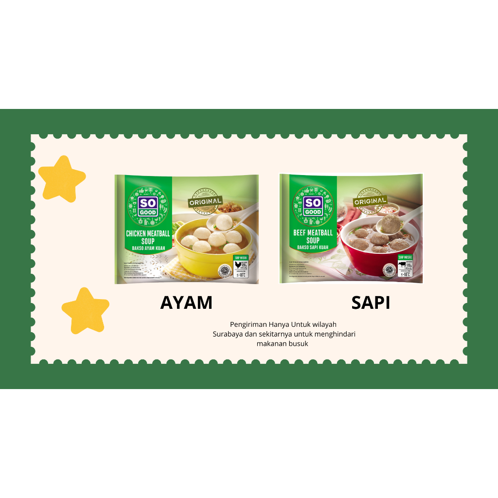 SO GOOD Bakso Kuah Sapi Instan Gurih Daging Sapi 120g Praktis Bekal Lauk