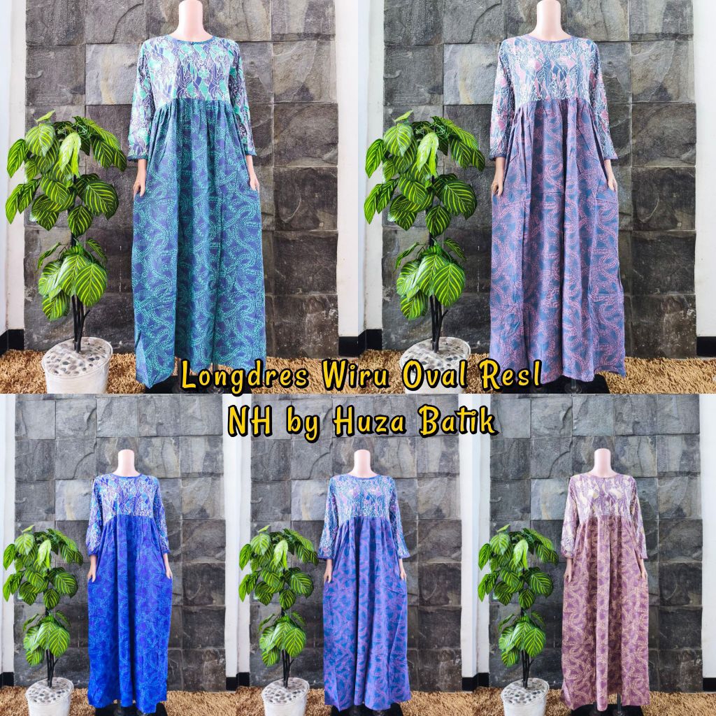(Ld 94-98 Cm) Batik Huza Longdress Sleting Busui Friendly Premium / Home Dress wiru C by Daster Musl