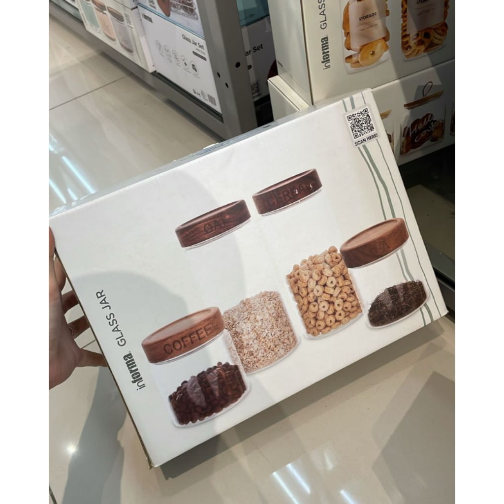 Toples set informa/toples kopi gula teh/haven glass jar set