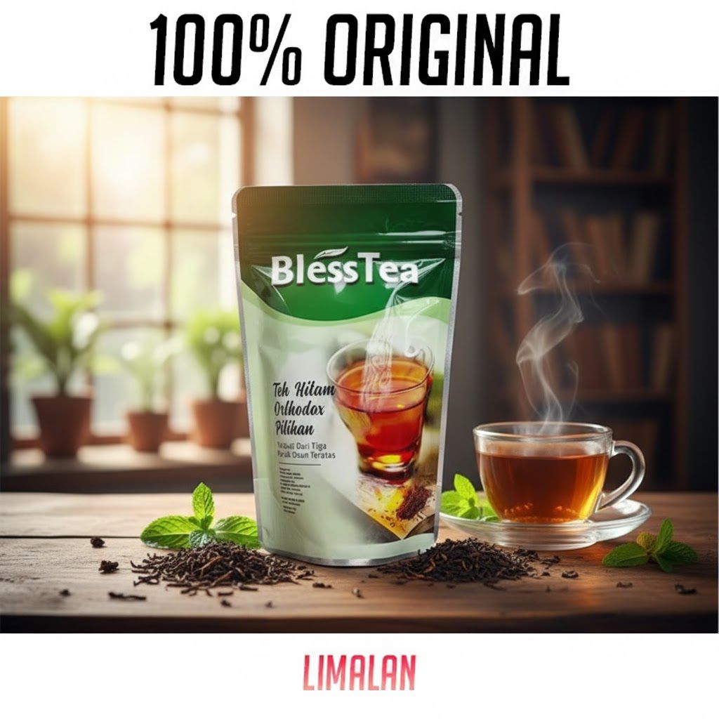 BLESSTEA POUCH | BLESS TEA TEH HITAM REFILL 70 GRAM ORIGINAL
