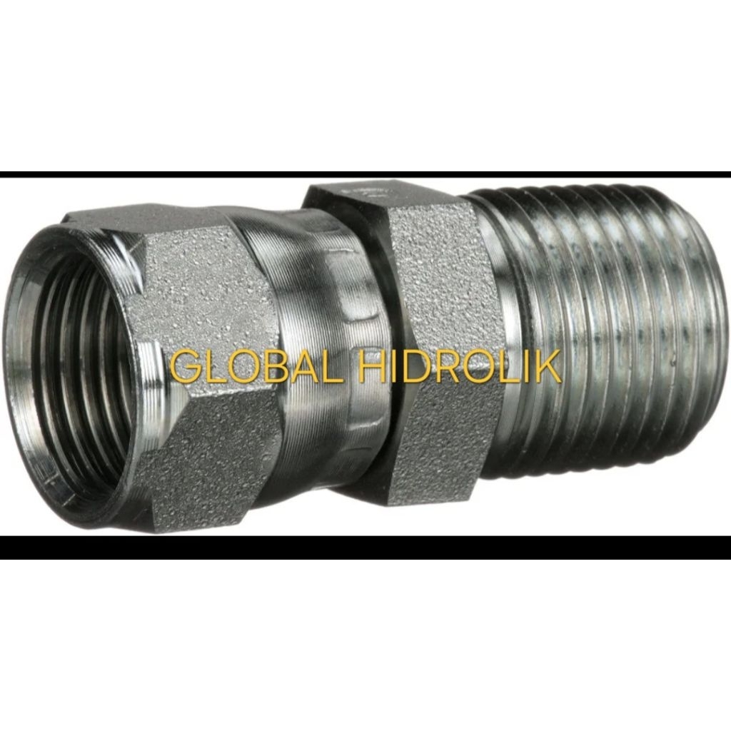 Adapter Swivel 1" NPT x 1" JIC Female / Double Nepple 1"NPT x 1" JIC Female