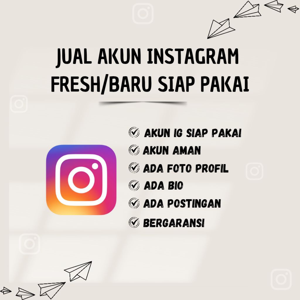 AKUN IG FRESH FULL GARANSI IG MURAH IG POLOS IG BARU AKUN INSTAGRAM FRESH AKUN INSTAGRAM BARU AKUN I