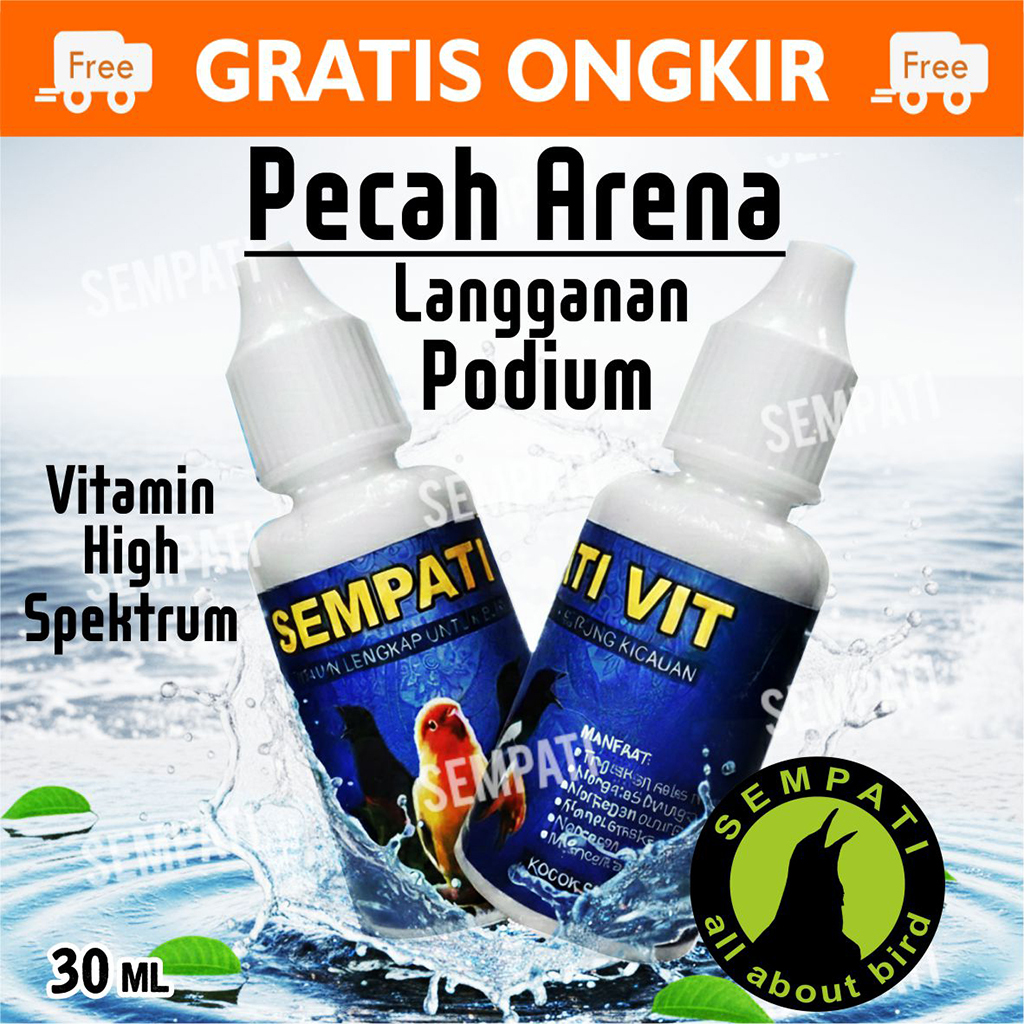 SEMPATI VIT VITAMIN OBAT BURUNG LOVEBIRD KENARI MURAI KACER PENGGACOR GACOR KONSLET FIGHTER FREE BON