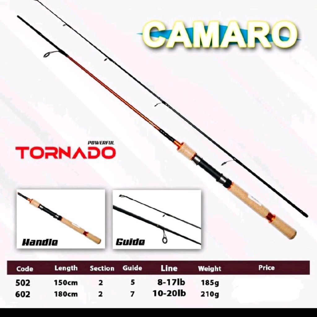 joran tornado camaro 180 joran spinning carbon eva kayu