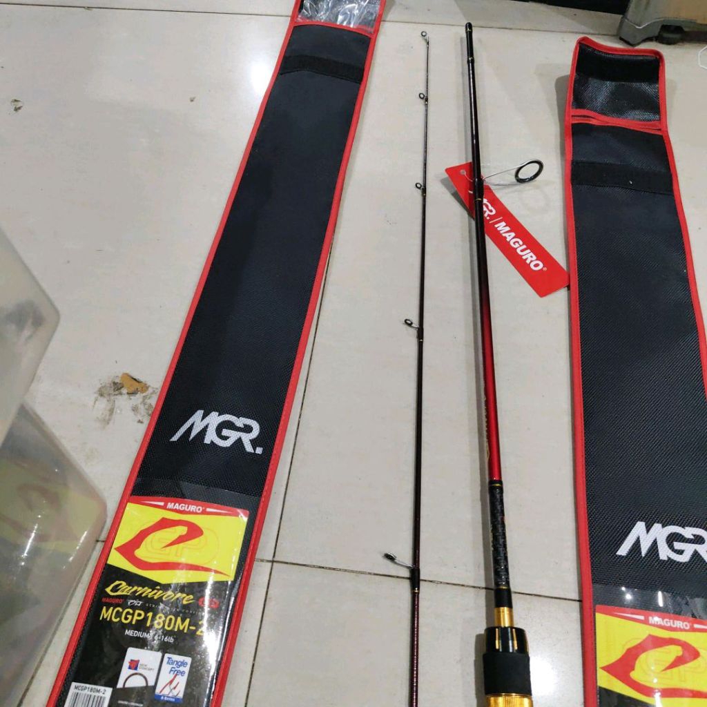 joran pancing maguro carnivore gp 165 180 cm hollow carbon