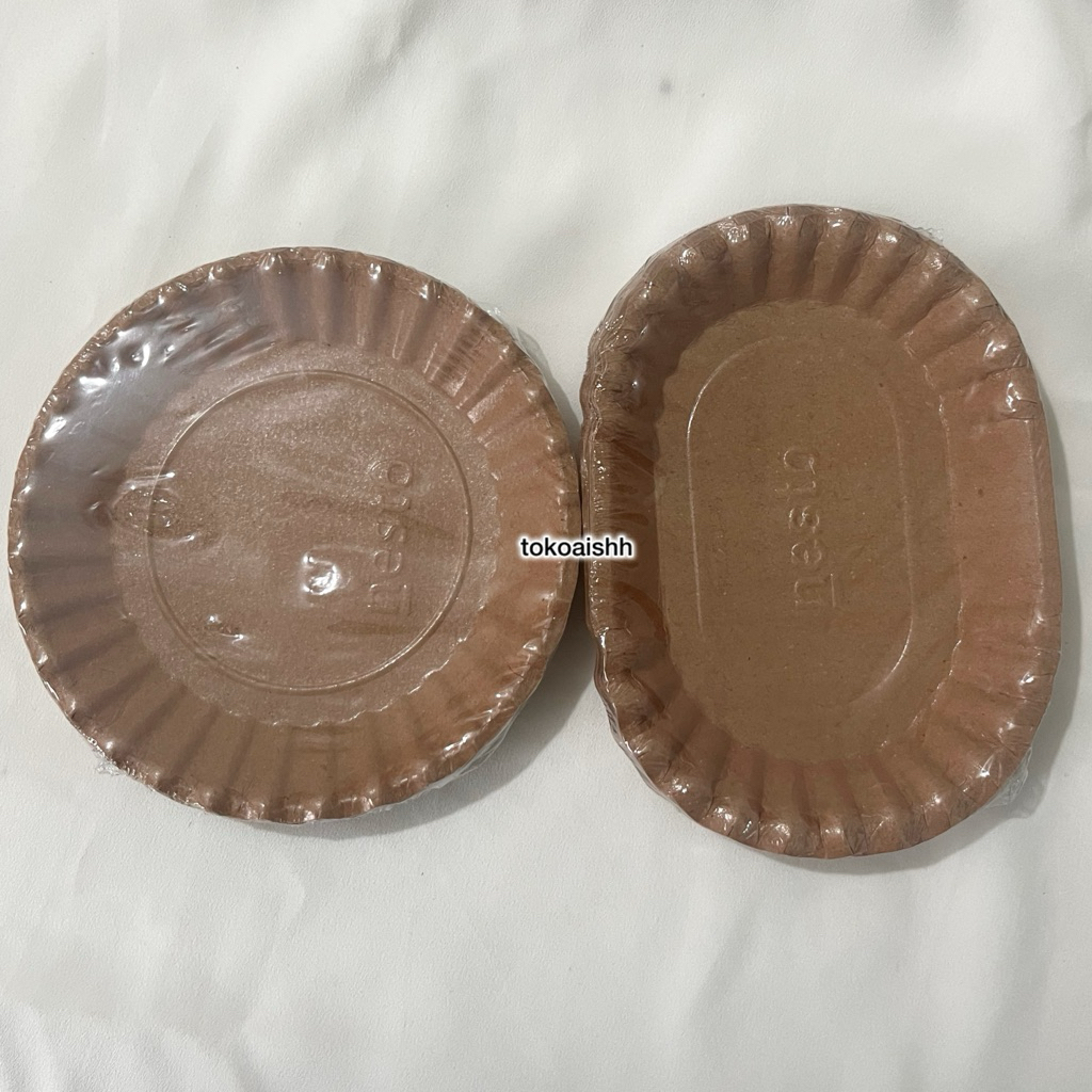 [10PCS] piring kertas kue - piring kertas coklat - piring kertas emas - piring mertas nesto -piring 