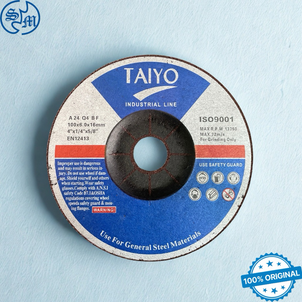 Batu Gerinda Poles 4 Inc Taiyo - Poles Presisi, Tahan Lama, Kompatibel dengan Alat Gerinda