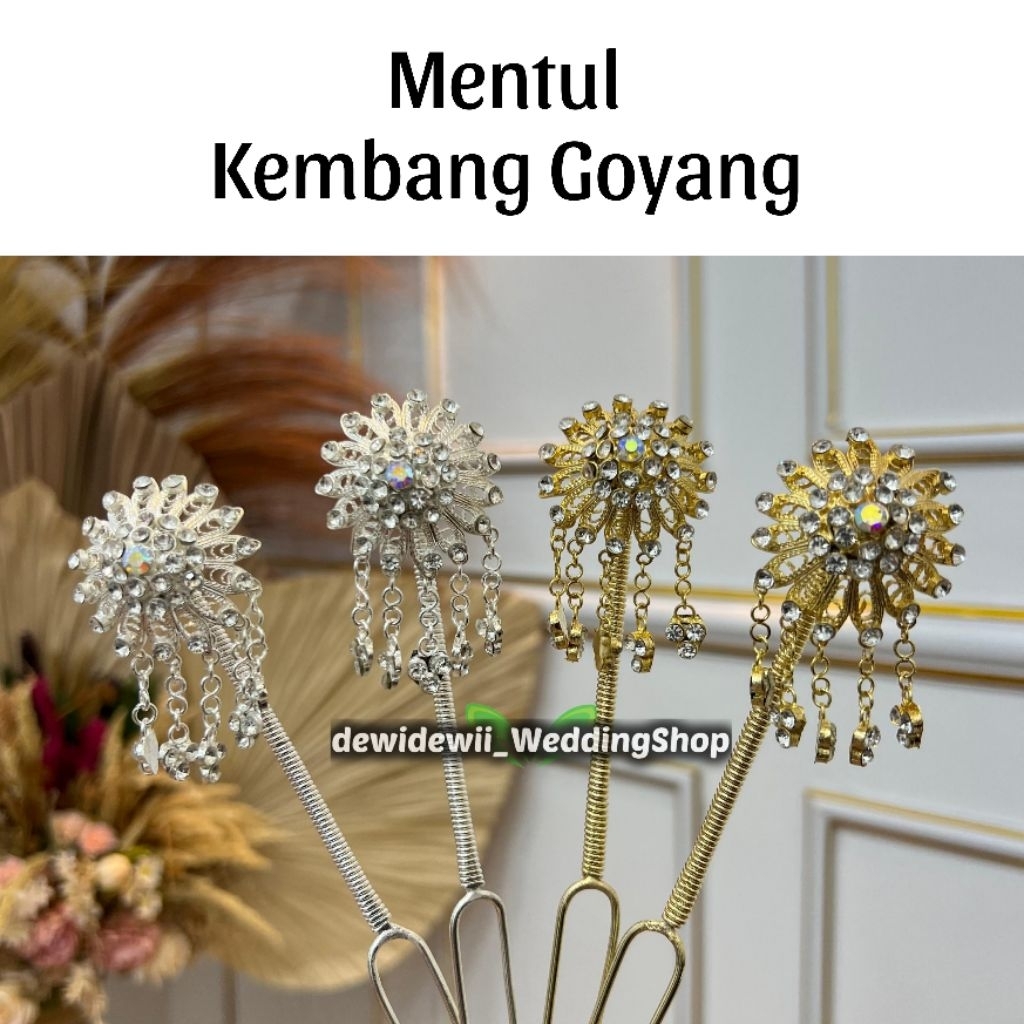 MENTUL • Kembang Goyang Isyana - Cunduk Mentul - Gold / Silver