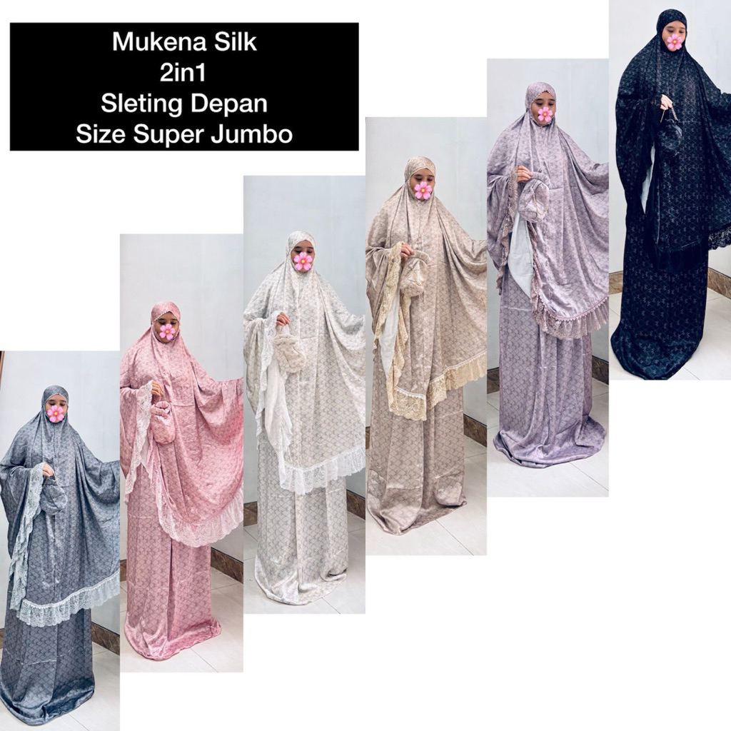 Mukena Silk Armani Premium || Mukena Silk 2in1 Armani