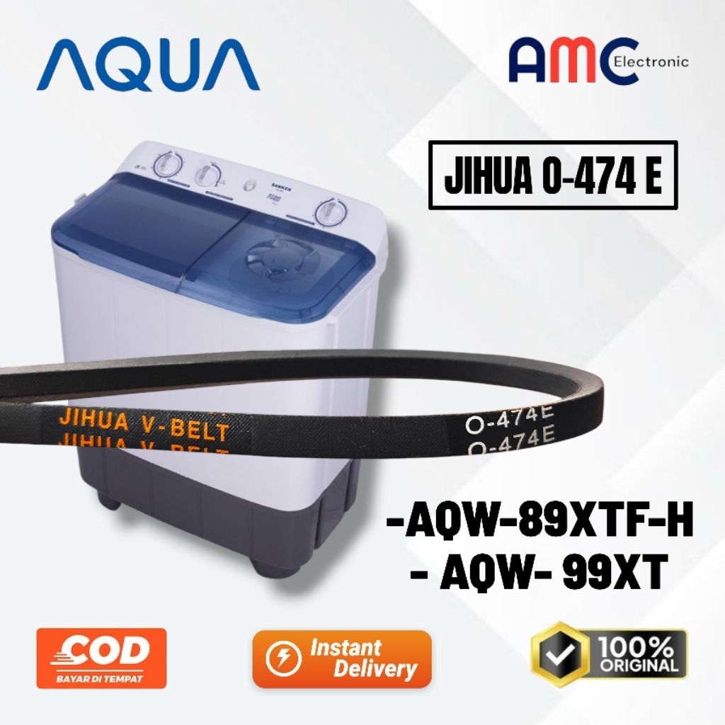 v belt Fanbelt Mesin Cuci 1 Tabung Aqua O 474 E O-474 o474e Sanyo Vanbelt