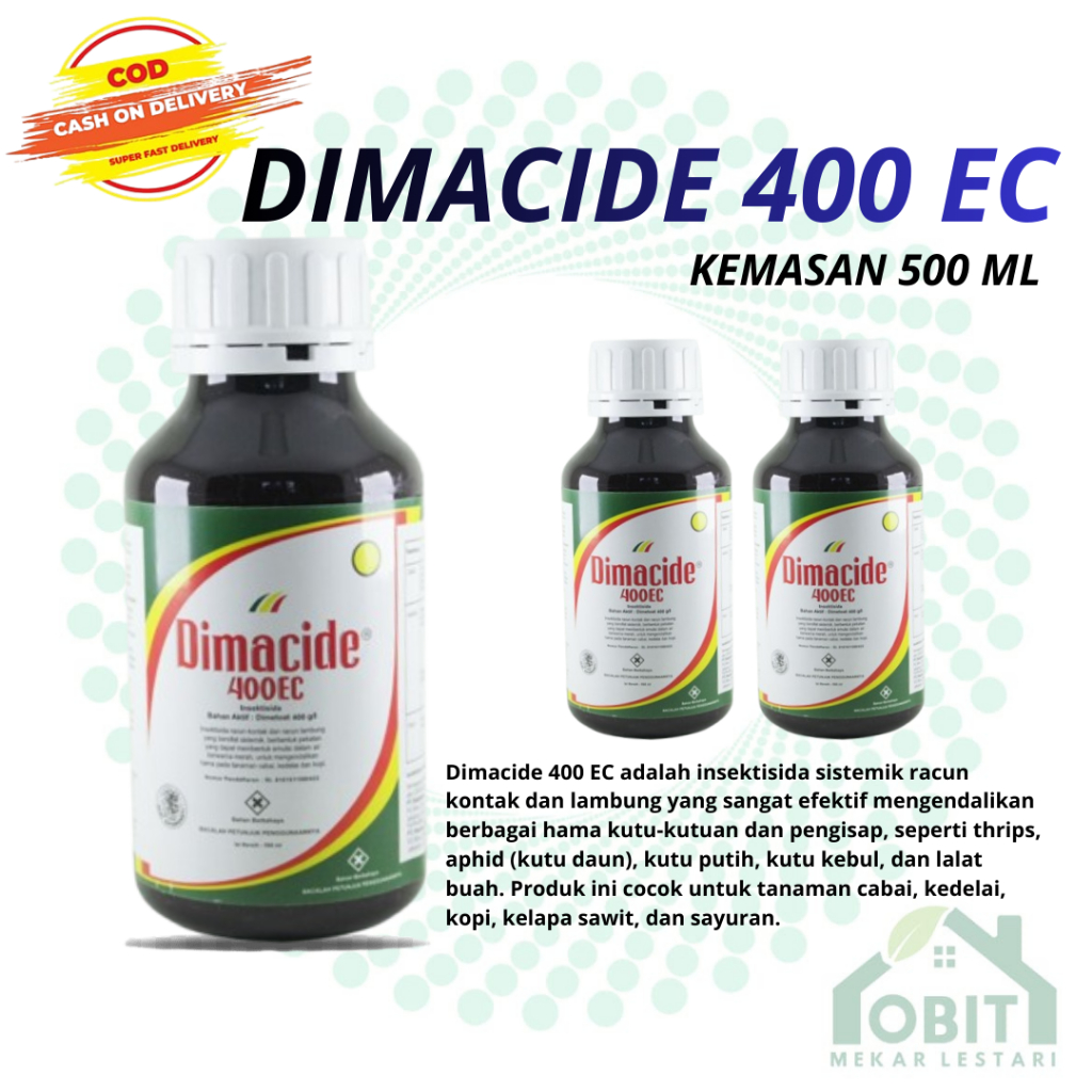 INSEKTISIDA DIMACIDE 400 EC 500ML Mengendalikan Hama Tanaman Sistemik Dimetoat