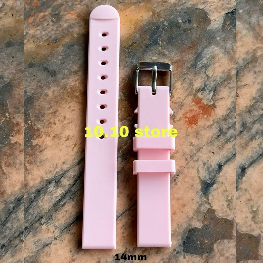 Strap Tali Jam Tangan Karet Universal Warna PINK polos bs utk Q&Q q&q QNQ qnq qq Casio dan lainnya U