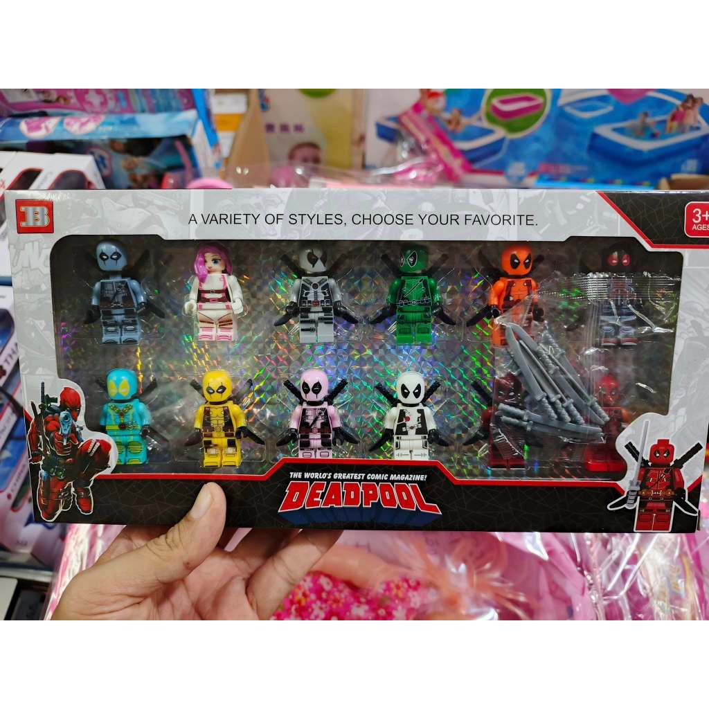 MINI FIGURE HEROES ACTION FIGURE DEADPOOL BRICK BRICKS FIGURE SET 12 PCS DAN AKSESORIS BLOCKS