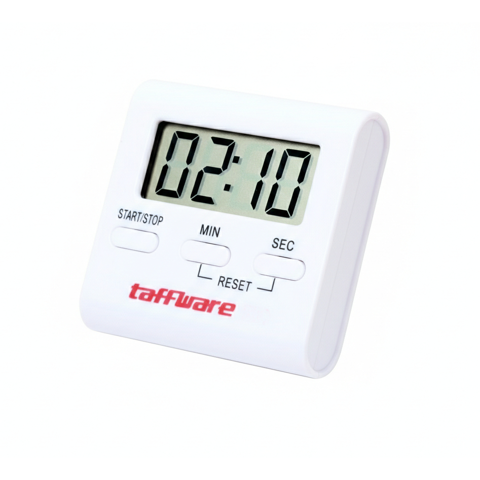 Taffware Timer Masak Dapur Digital T10 Warna Putih Alarm Countdown Cooking Timer Jam Pengingat Waktu