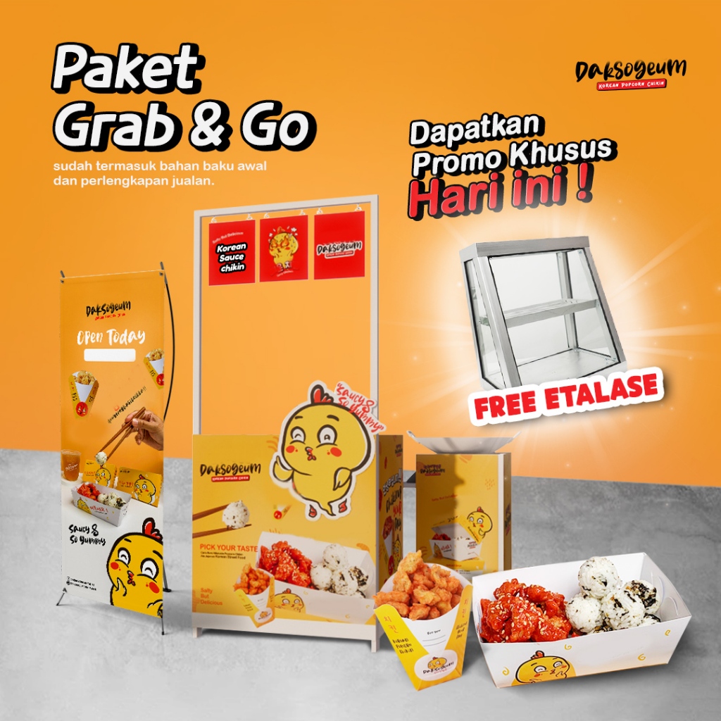 Paket Usaha Makanan Daksogeum Ayam Popcorn Saos ala Korea