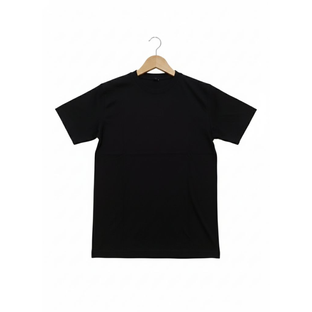 DGNT Baju Kaos Polos Cotton Combed 24S Pria Wanita_Hitam